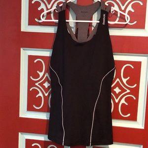 NWOT Reebok Running Tank Size L Black & Grey
